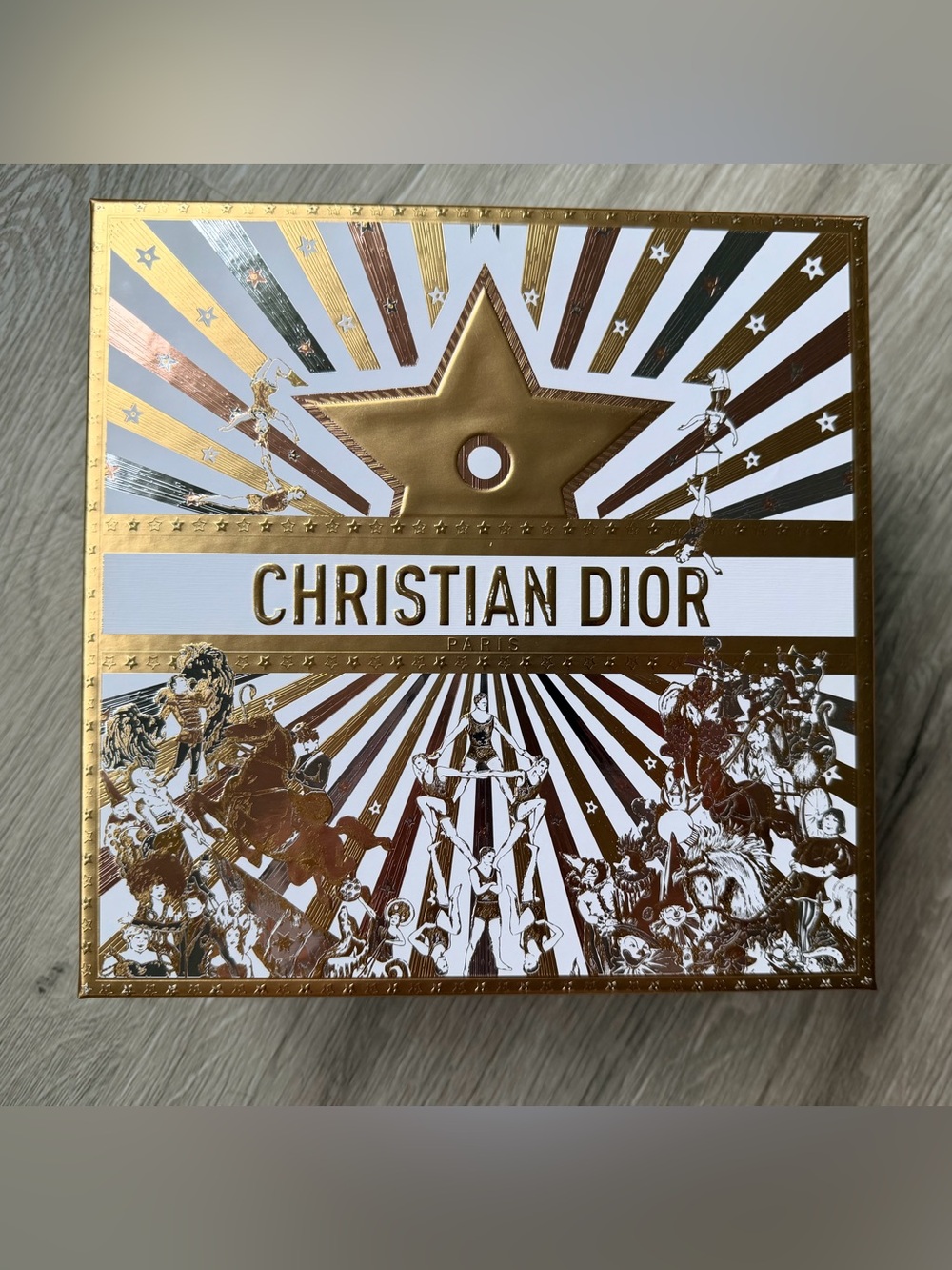 Christian Dior Holographic Holiday 2025 Box w Branded Confetti & Tissue Paper